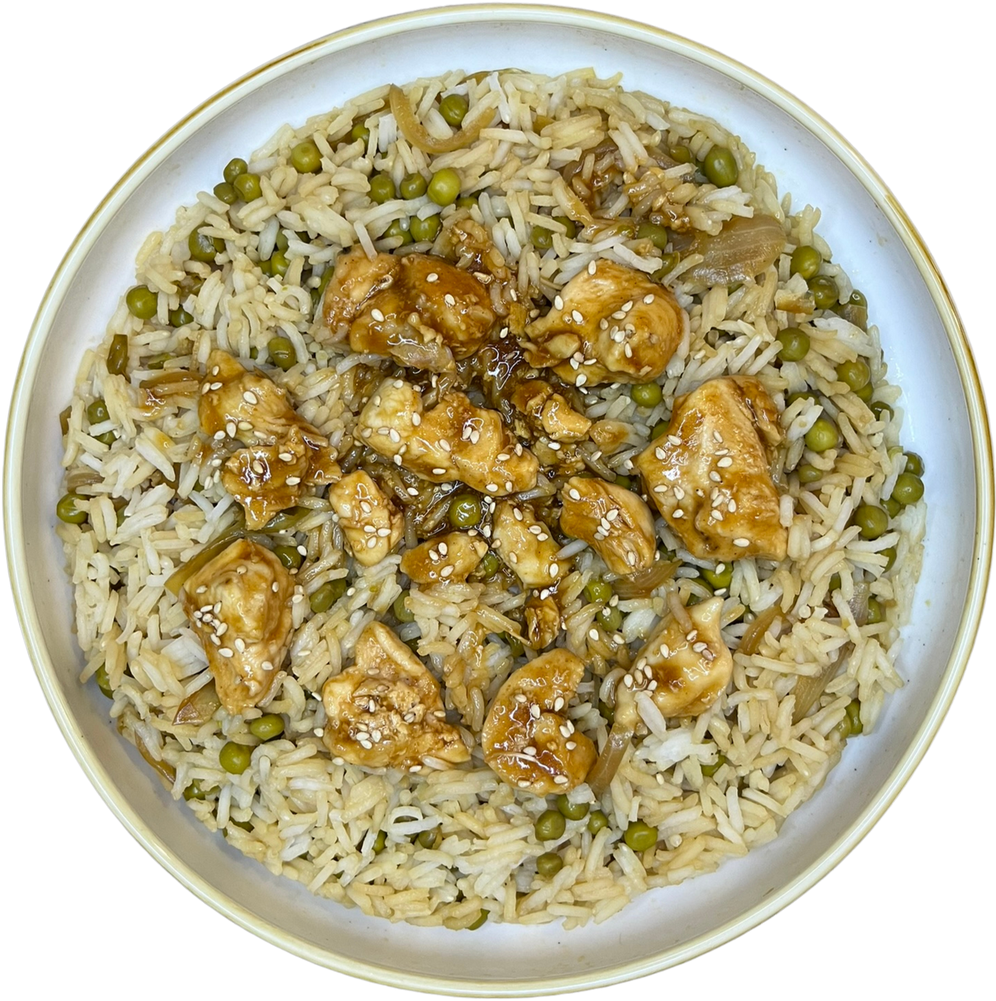Poulet spicy et riz cantonais revisité
